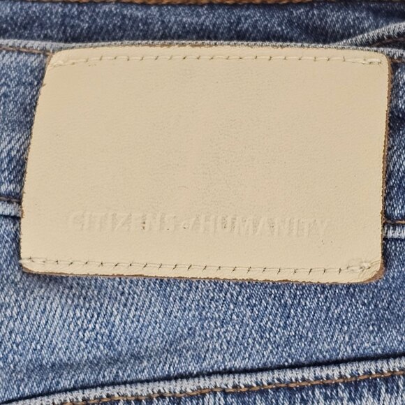 Womens 28 Wide Leg Hippie Boho Cottagecore Whimsigoth Flared Light Wash Jeans - Picture 11 of 14